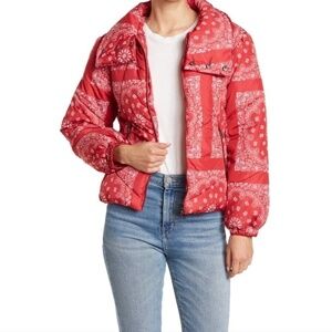 Coffee Shop Iridescent Puffer Jacket